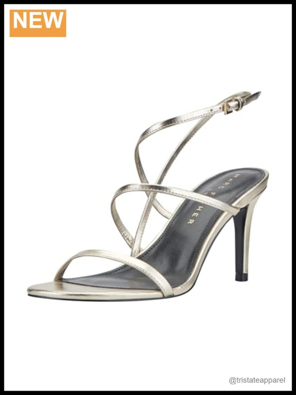 Leather Strappy Stiletto Heeled Sandals Ankle Strap Dress